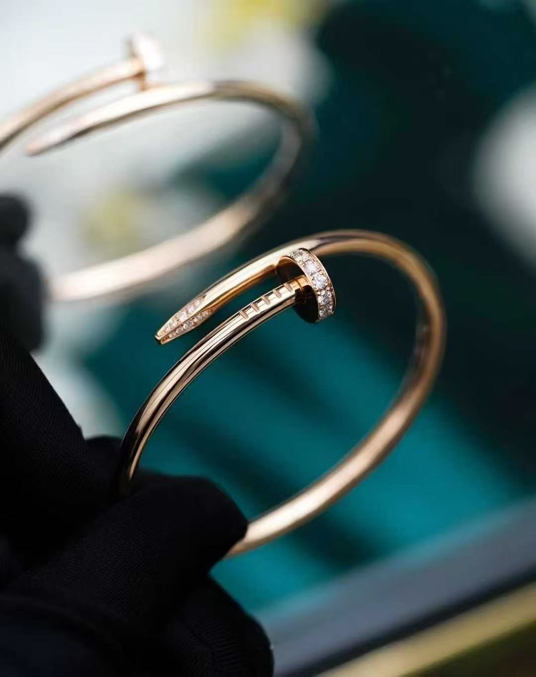 Cartier Rose Gold Diamond-Set Spike Bracelet