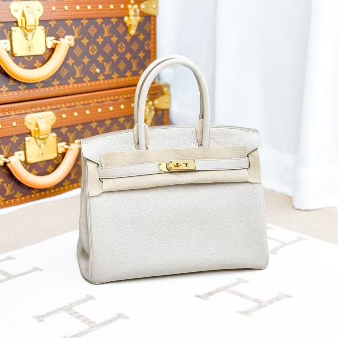 Hermes Birkin 30 8L Glacier White