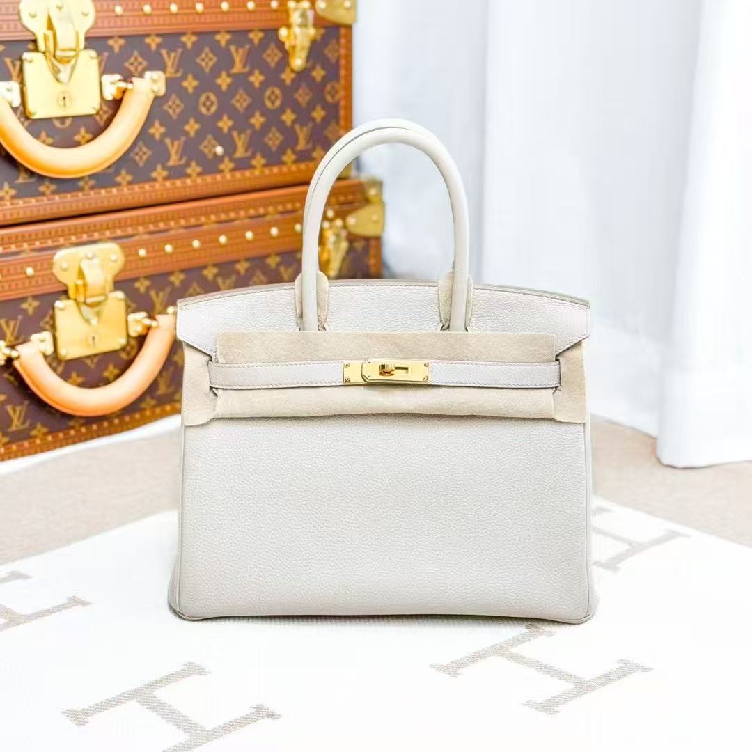 Hermes Birkin 30 8L Glacier White
