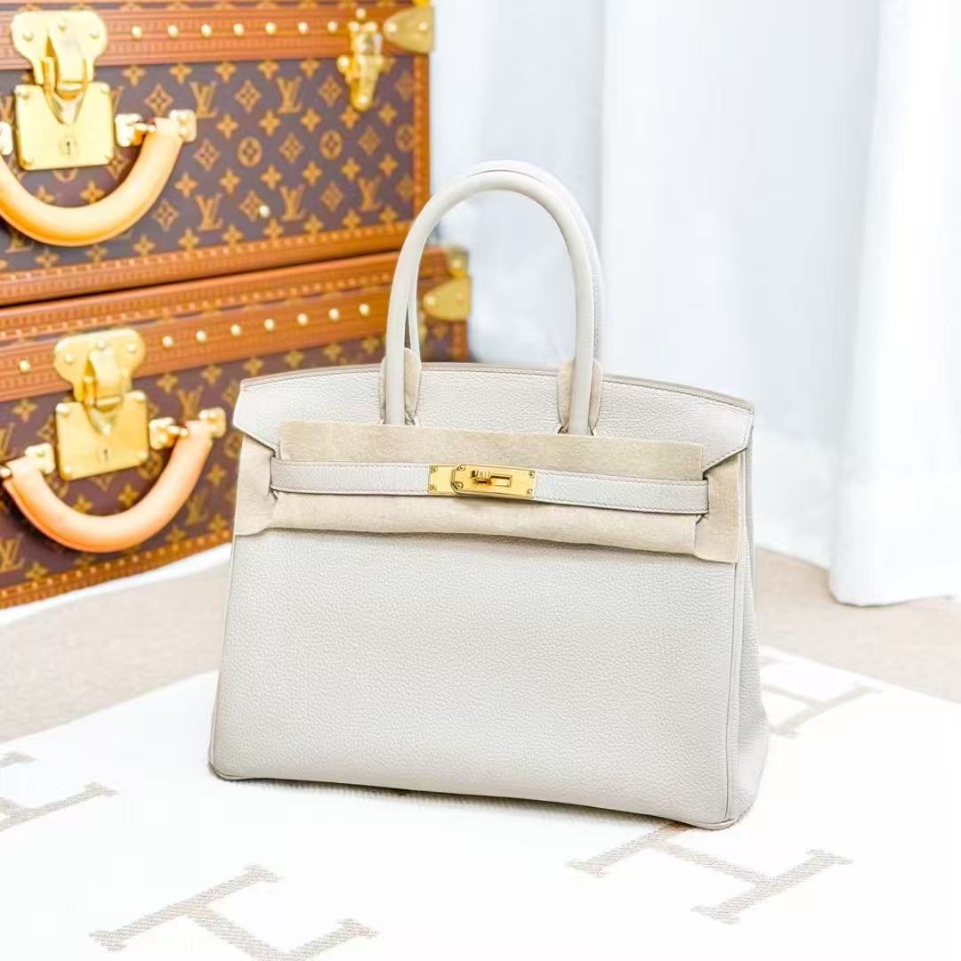 Hermes Birkin 30 8L Glacier White