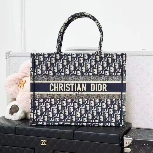 Dior Classic Blue Monogram Medium Book Tote