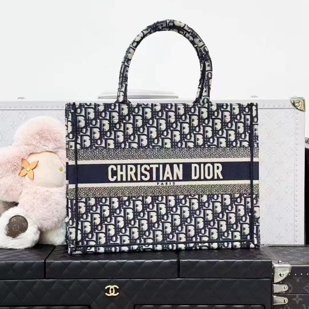 Dior Classic Blue Monogram Medium Book Tote
