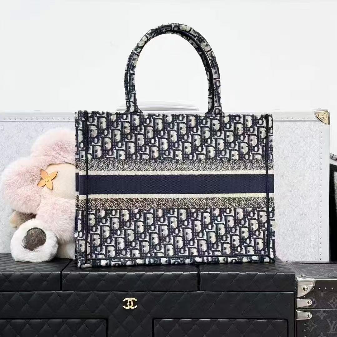 Dior Classic Blue Monogram Medium Book Tote