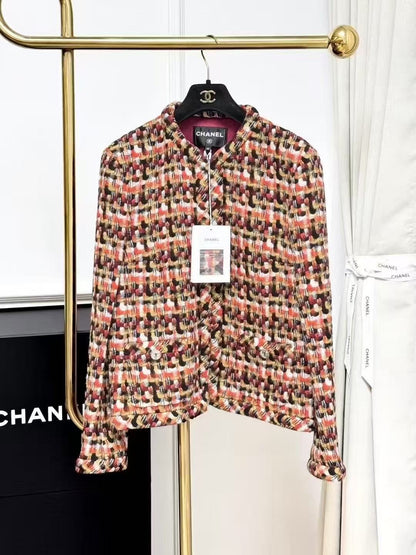 Chanel 23A Dakar Show Collection Colorful Tweed Knit Jacket