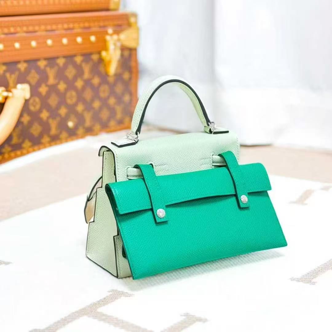 Hermes Kellydoll 0S Bubble Green Mosaic Doll