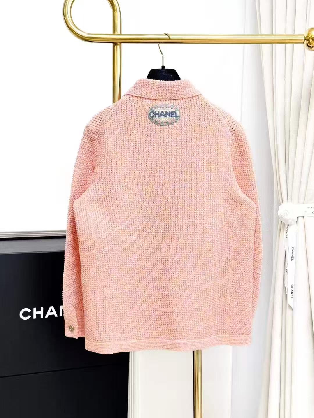 Chanel 25P Orange Melange Knit Cardigan