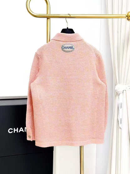 Chanel 25P Orange Melange Knit Cardigan