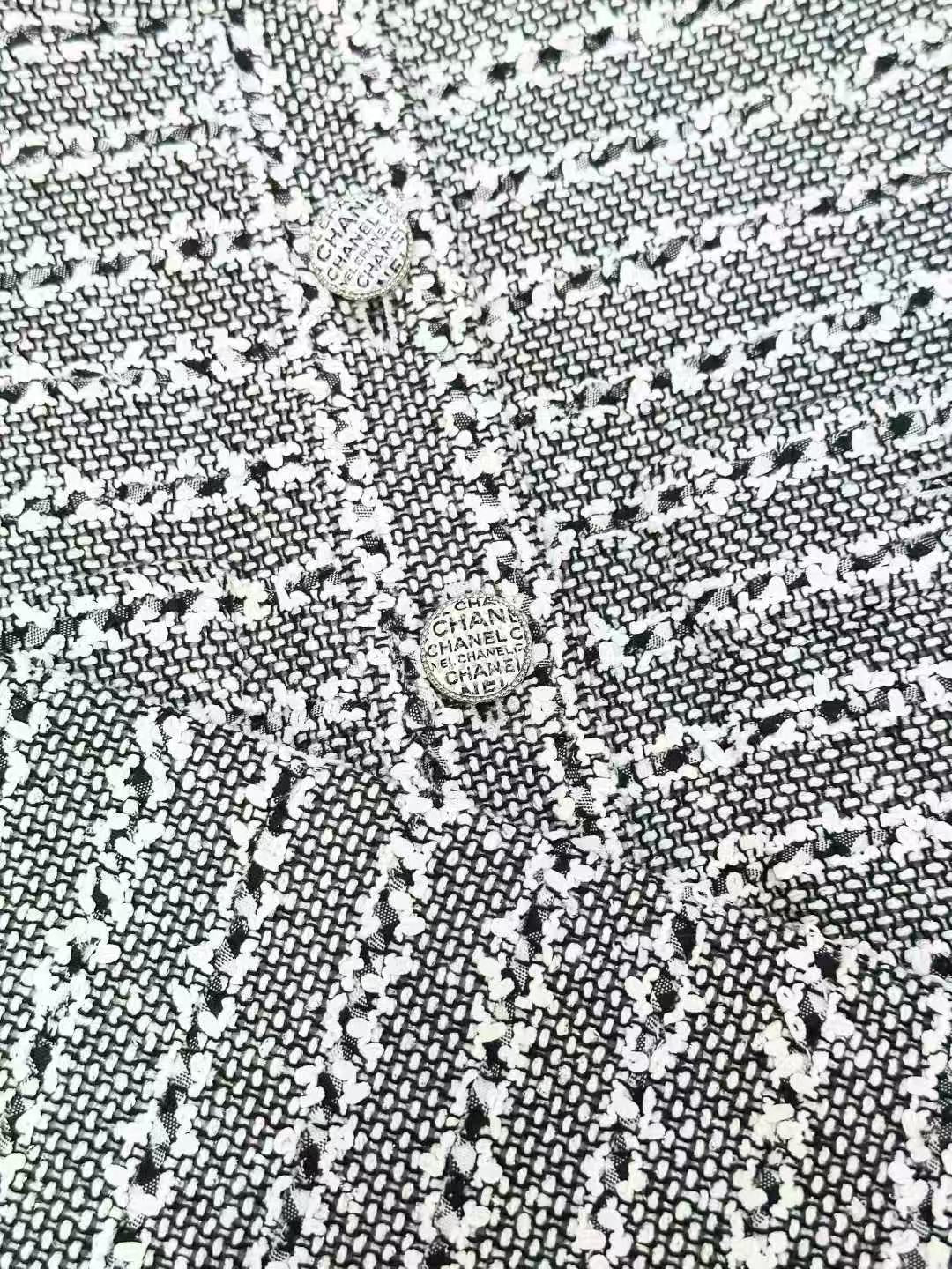 Chanel 24P Gray Lightweight Tweed Crew Neck Jacket