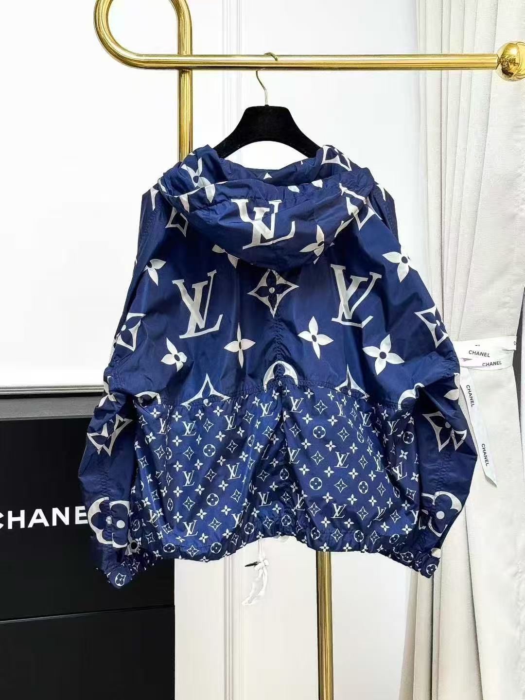 LV Monogram Multicolore Blue Full-Print Parka