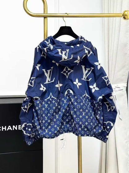 LV Monogram Multicolore Blue Full-Print Parka