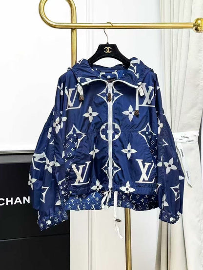 LV Monogram Multicolore Blue Full-Print Parka