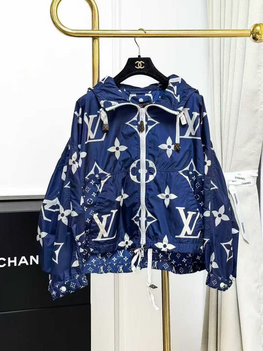 LV Monogram Multicolore Blue Full-Print Parka