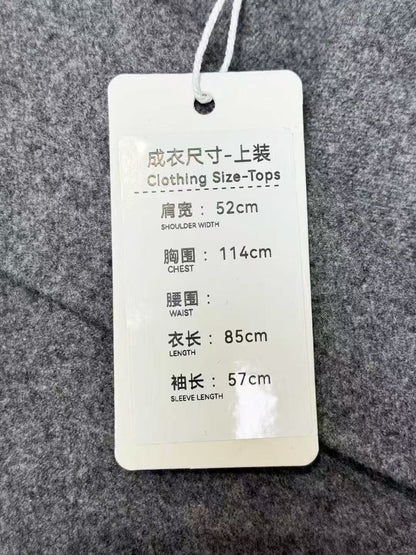 Dior Grey Double-Breasted Mid-Length Cashmere Coat
