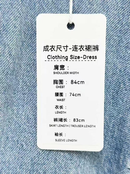 LV Bestselling Leather-Label Denim Sleeveless Dress