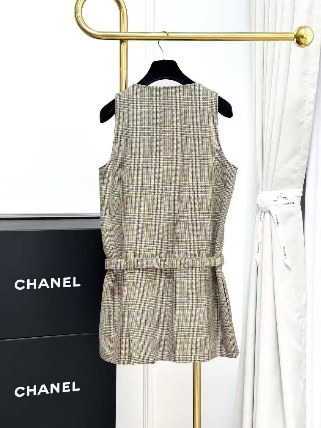 MiuMiu Brown Vintage Plaid Sleeveless Dress, Tank Dress