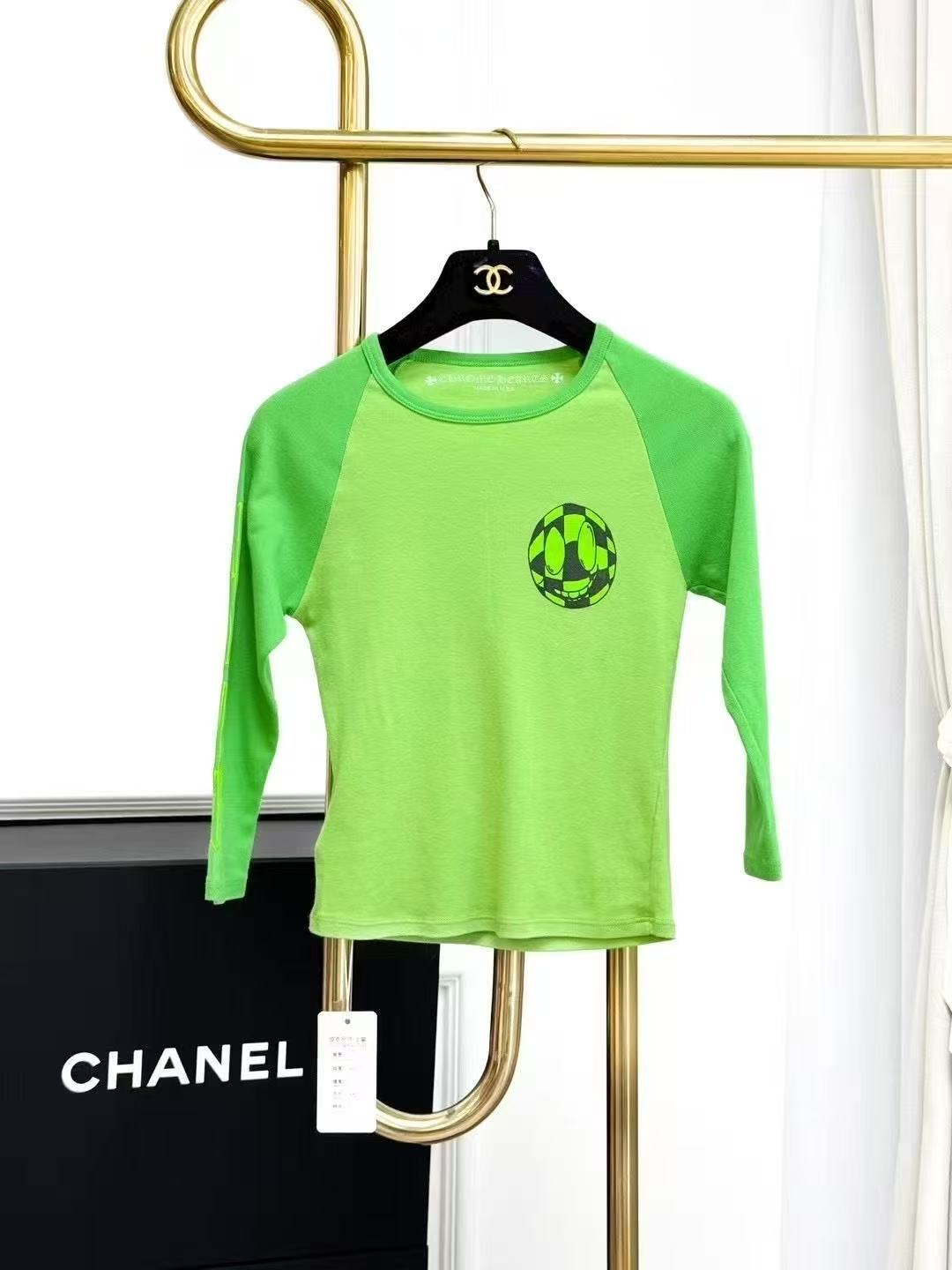 Chrome Hearts Avocado Green Soccer Pattern Slim-Fit Shirt