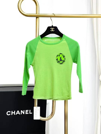 Chrome Hearts Avocado Green Soccer Pattern Slim-Fit Shirt