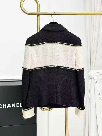 Chanel 20A Kangpeng Street Collection Black and White Double-Breasted Jacket