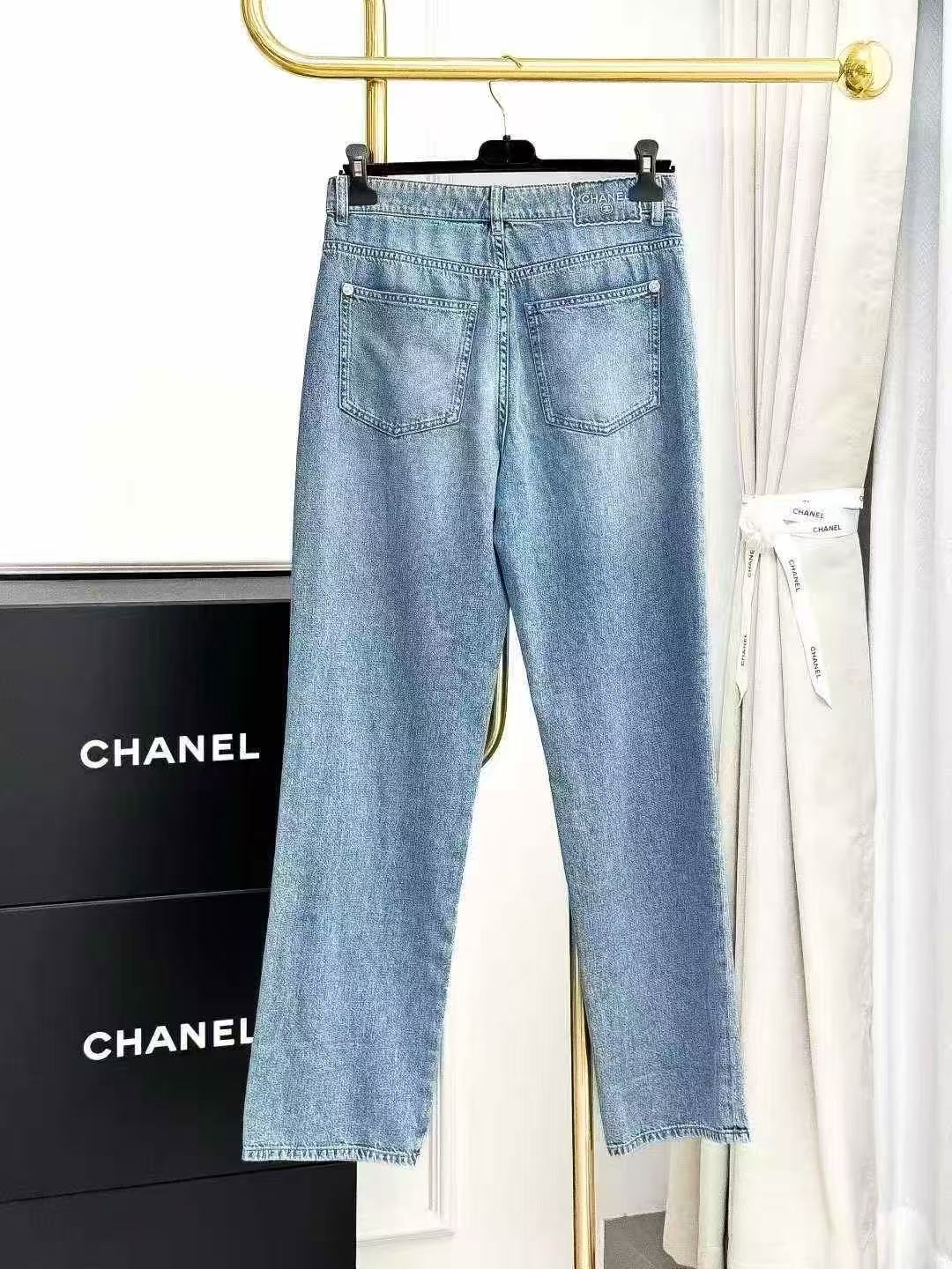 Chanel Best-Selling 25M Coco Beach Logo Blue Denim Jeans