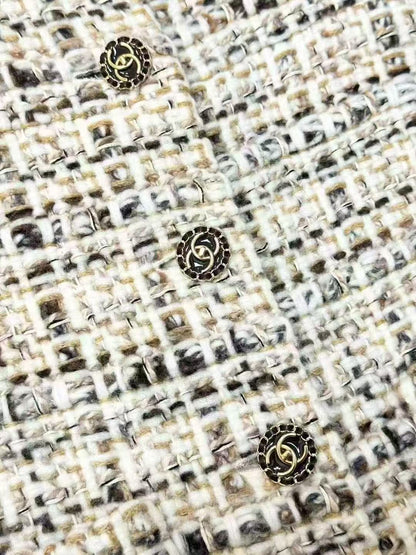 Chanel 18K Forest Collection Oatmeal-Colored Mixed-Weave Jacket