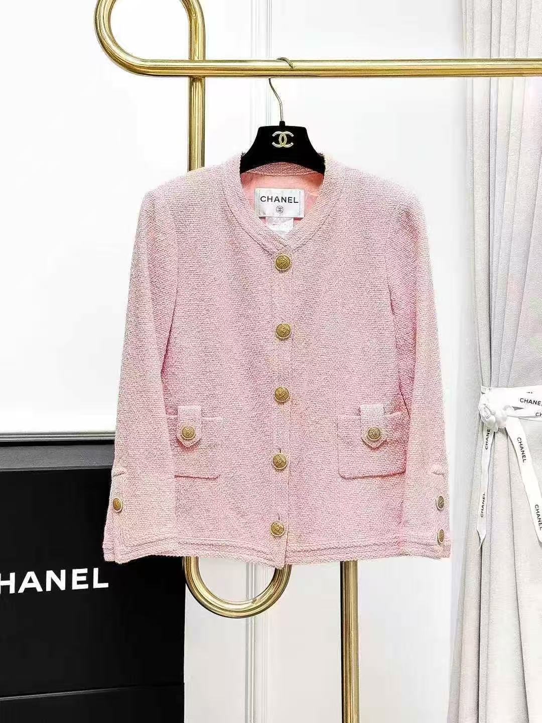 Chanel Seoul Collection Pink Cropped Knit Jacket