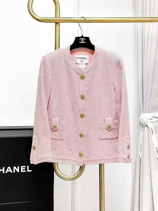 Chanel Seoul Collection Pink Cropped Knit Jacket