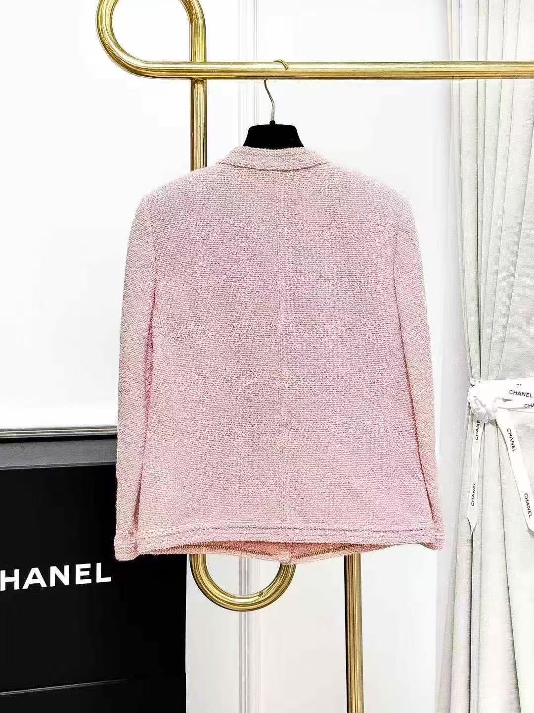 Chanel Seoul Collection Pink Cropped Knit Jacket
