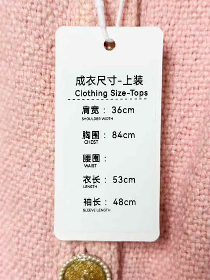 Chanel Seoul Collection Pink Cropped Knit Jacket
