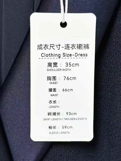 Dior Navy Blue Satin Collar-Tied Wool Coat