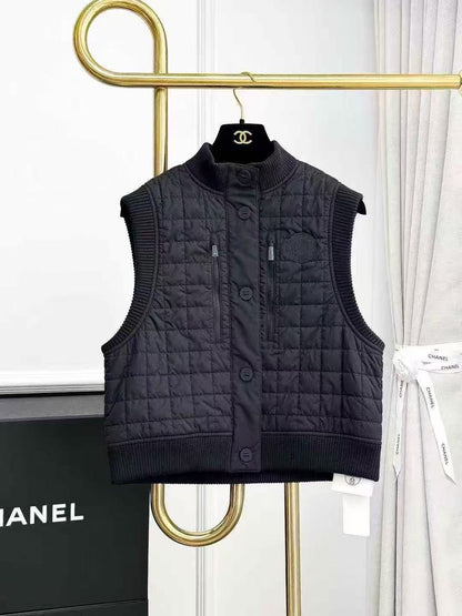Hermes 25 New Black Checkered Vest