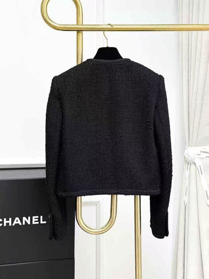 Celine Classic Wool Coat with Gold Buckle in Black