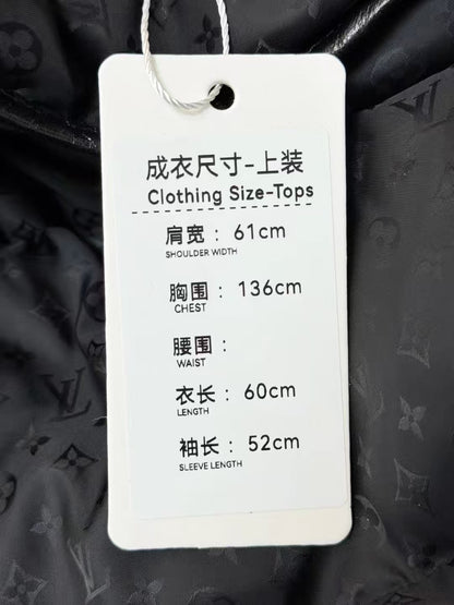 LV Best-Selling Black Wrap-Style Monogram Down Jacket