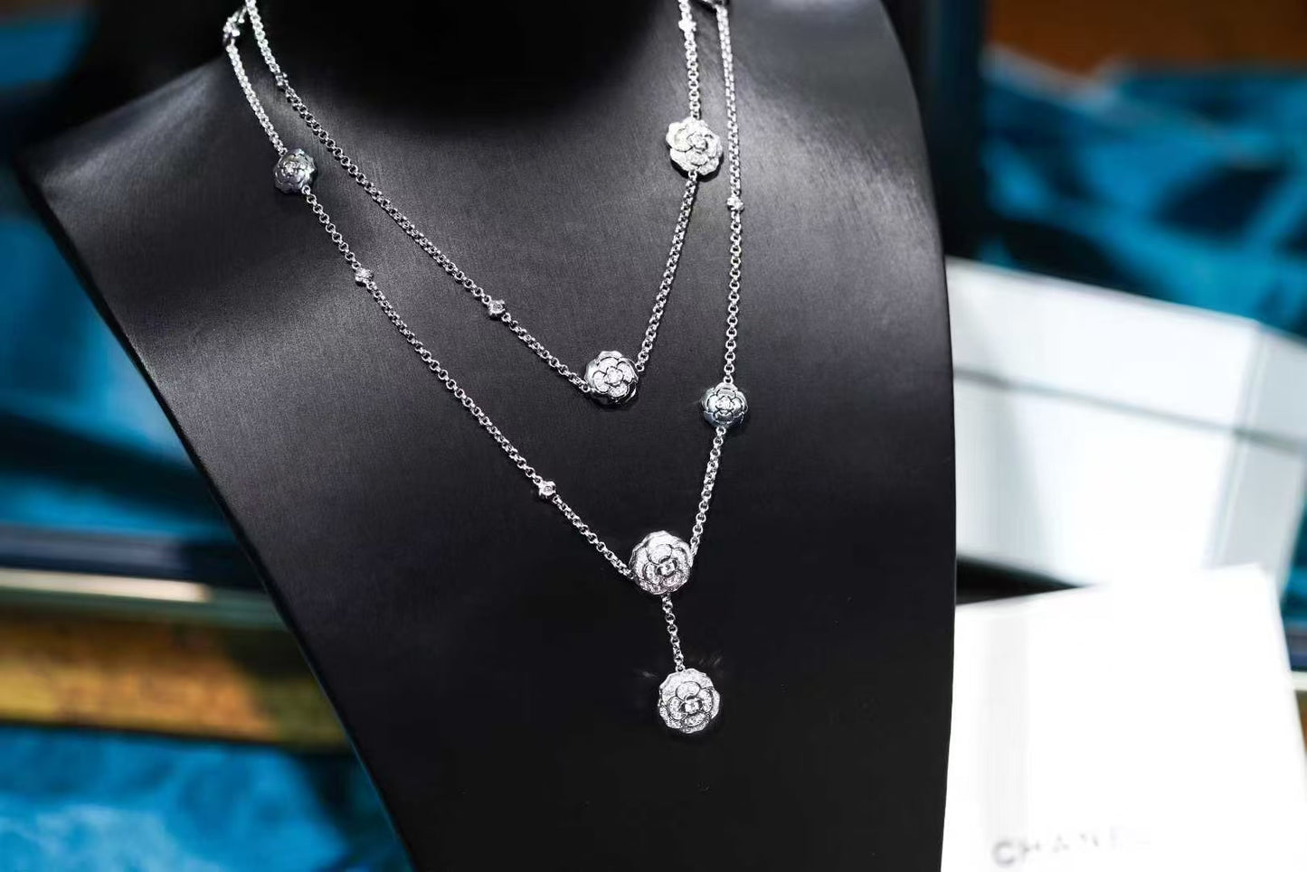 Chanel Haute Joaillerie Camelia Collection Full Diamond Camellia Long Necklace