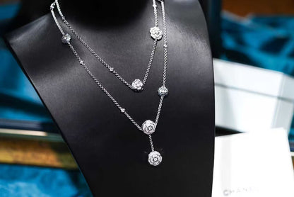 Chanel Haute Joaillerie Camelia Collection Full Diamond Camellia Long Necklace