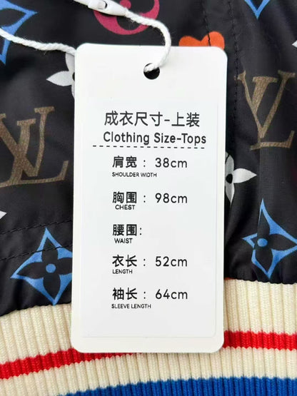 LV Heart-Print Poker Floral Reversible Jacket