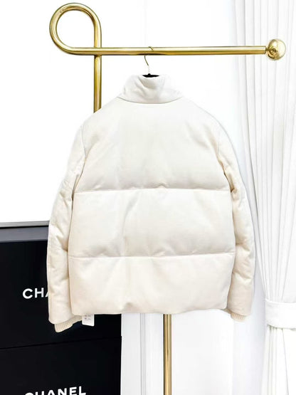 Loro Piana Cream Cashmere Down Jacket