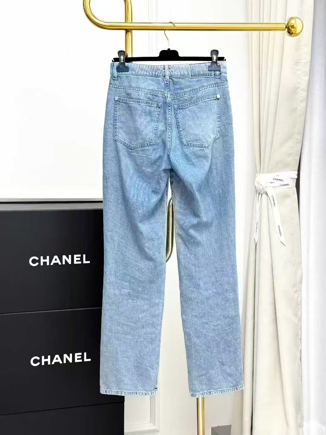 Chanel Bestseller 25M Coco Beach Letter Logo Blue Jeans