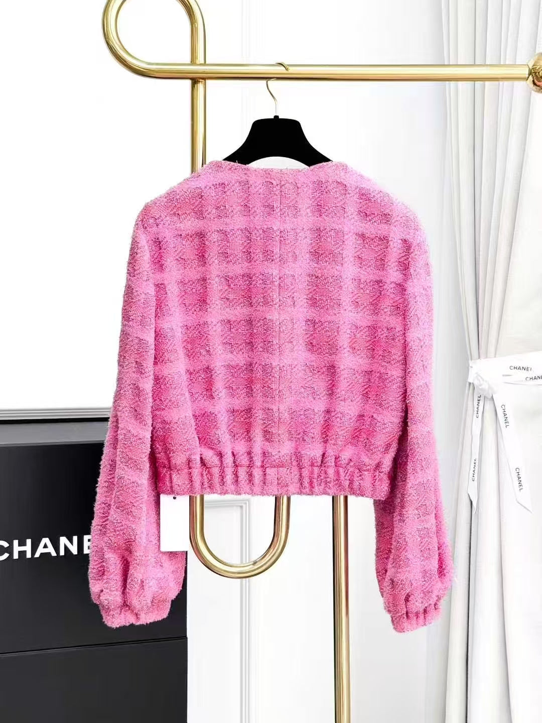 Chanel 24P Pink Lantern Sleeve Short Jacket