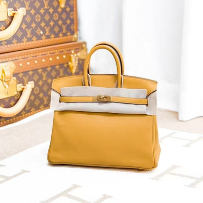 Hermes Birkin 25 in Sesame with Gold Hardware in Swift Leather