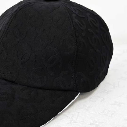 Chanel 25S Black Double C Subtle Pattern Baseball Cap