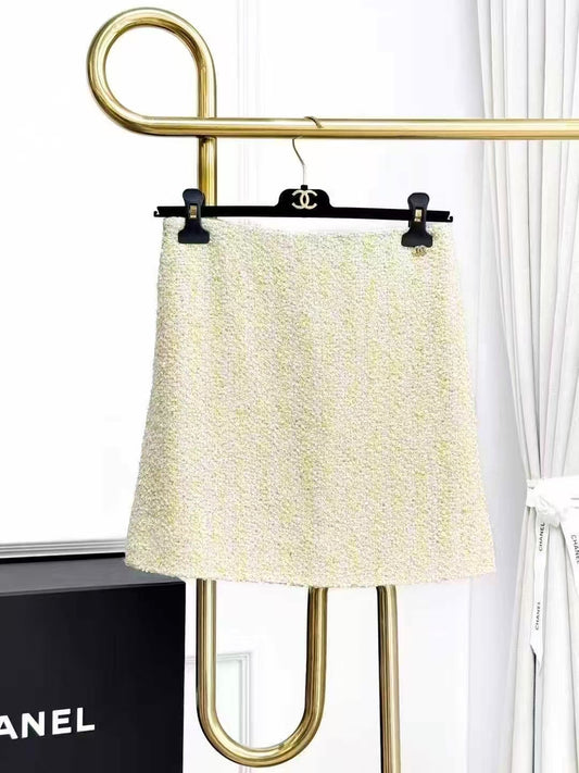 Chanel 23S Yellow Sequined Skirt, Mini Skirt