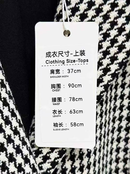 Dior Black and White Houndstooth Blazer