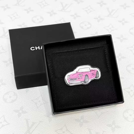 Chanel 24C Pink Convertible Double C Acrylic Brooch