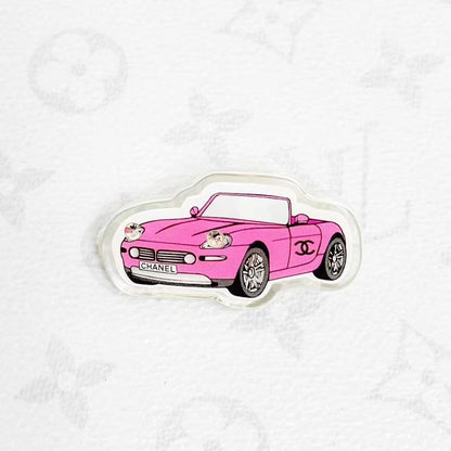 Chanel 24C Pink Convertible Double C Acrylic Brooch