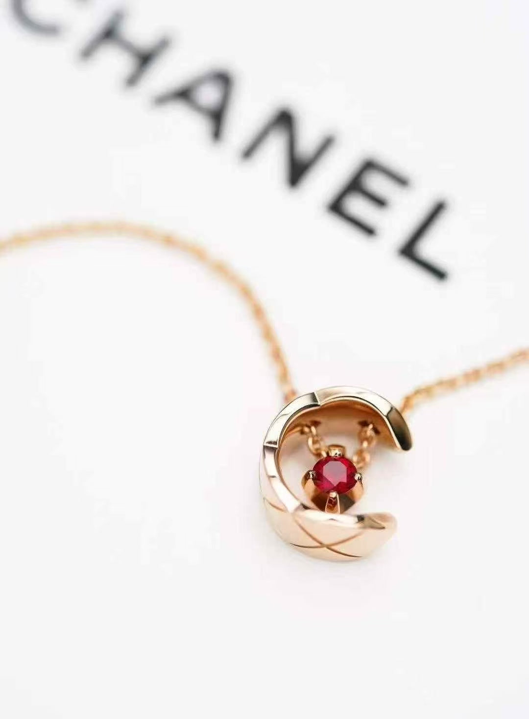 Chanel Coco Crush Water Moon Ruby Necklace