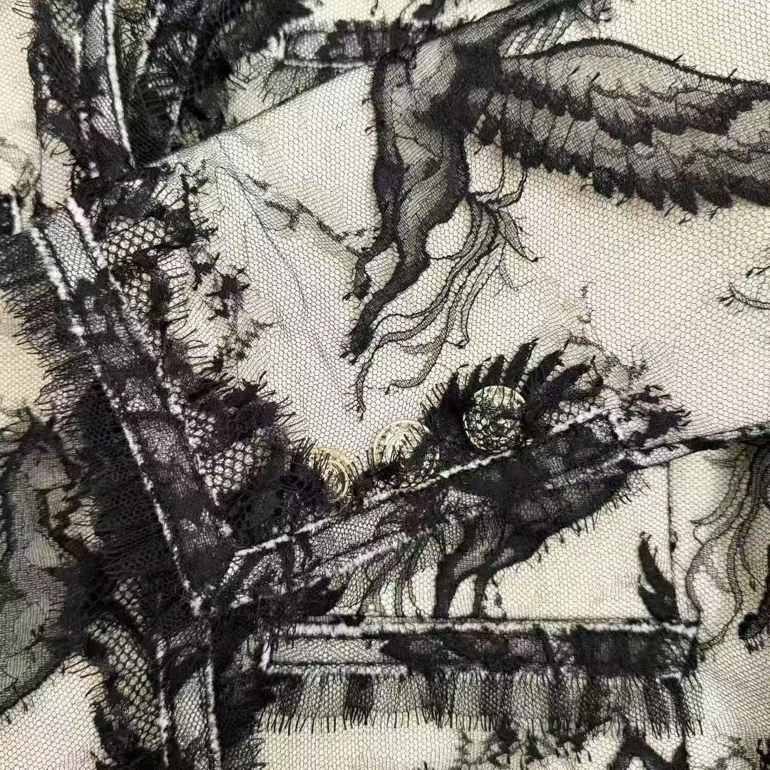 Chanel 20K Equestrian Collection Black Lace Pegasus Jacket