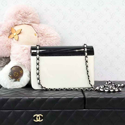 Chanel 21S Black and White Panda Colour-Blocked CF Large Mini Chain Bag