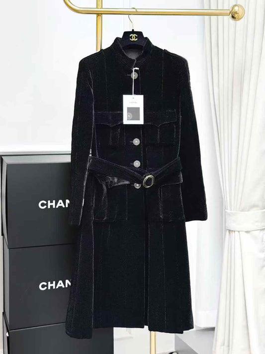 Chanel 22B Blue and Yellow Check Tartan Tweed Jacket