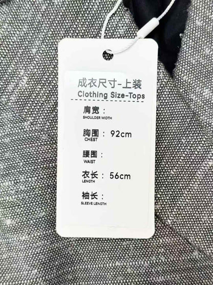 Dior Grey and White Melange Collared Double-Breasted Waistcoat