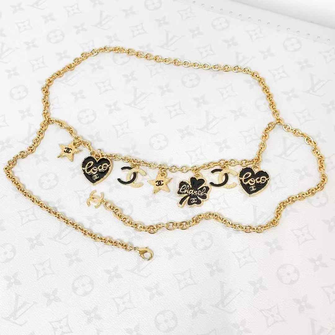Chanel 24P Gold Chain Multi-Element Waist Chain